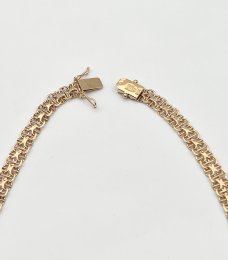 Second hand halsband 18k guld doserad X-länk 29,2 g
