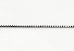 Second hand halsband Venezialänk rhodinerat silver 50 cm.