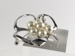 Brosch äkta silver med odlade pärlor