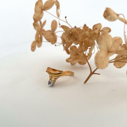 Ring 18k med diamant Lapponia Björn Weckström vintage
