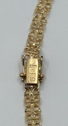 Second hand halsband doserad X-länk 18k guld 56cm 30,2g