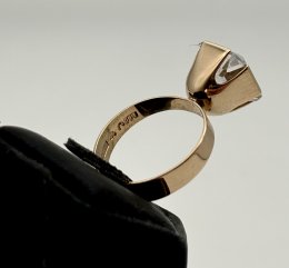 Vintage ring 18k guld bergkristall 1967