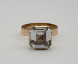 Vintage ring 18k guld bergkristall 1967