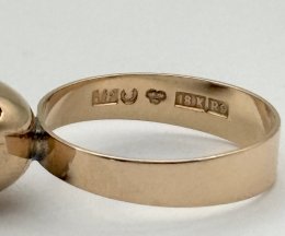 Vintage ring 18k guld bergkristall 1967