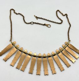 Vintage ovanligt halsband brons