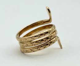 Vintage ring orm Snake ring 18k guld Kalevala Koru Finland