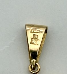 Vintage hängsmycke 18k guld ametist 1960