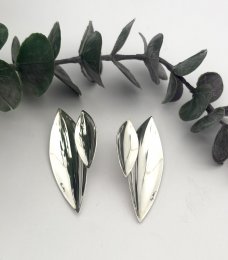 Second hand örhängen Efva Attling Navette Earrings äkta silver