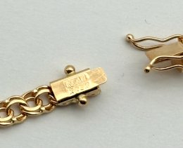 Second hand halsband doserad Bismarck 18k guld 23,8g 45cm