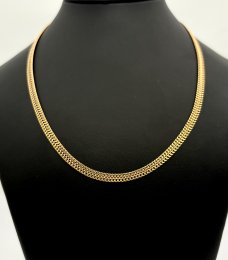 Second hand halsband fiskben 18k guld 16g 45cm