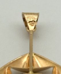 Vintage hängsmycke 18k guld bergkristall 1976