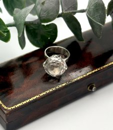 Vintage ring äkta silver bergkristall Alton 1967