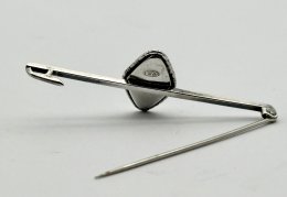Vintage brosch äkta silver blå sten