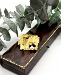Vintage brosch 18k guld Björn Weckström Lapponia