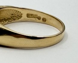 Vintage klackring 18k guld