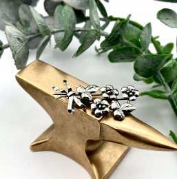 Vintage brosch äkta silver