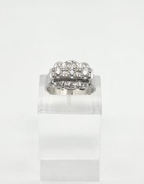 Vintage ring 18k vitguld diamanter 0,45ct