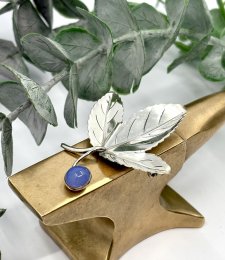 Vintage broch äkta silver 50-tal