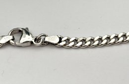 Second hand halsband pansarlänk äkta silver