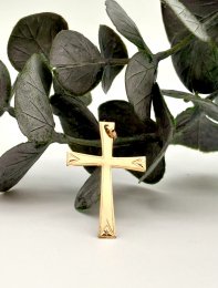 Vintage hängsmycke kors 18k guld 30-tal