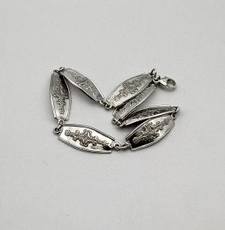 Second hand medelpadsarmband äkta silver