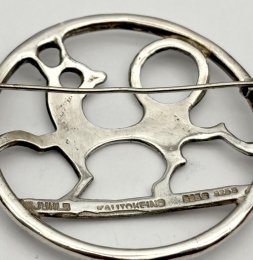 Vintage brosch äkta silver Juhls Kautokeino Norge