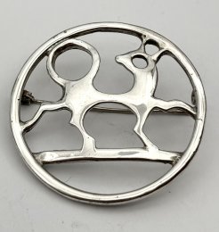 Vintage brosch äkta silver Juhls Kautokeino Norge