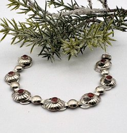 Vintage armband äkta silver ametist 1961