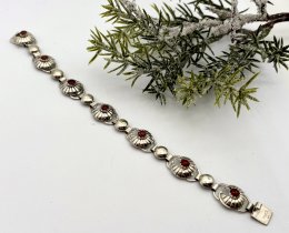 Vintage armband äkta silver ametist 1961