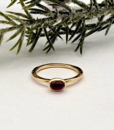 Second hand ring 18k guld Efva Attling Love Bead Ring Amethyst