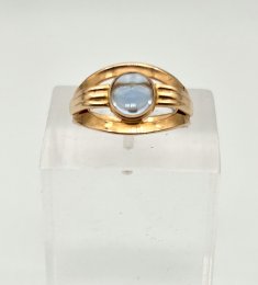 Vintage ring 18k guld ljusblå sten