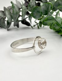 Vintage armband äkta silver bergkristall