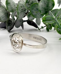 Vintage armband äkta silver bergkristall