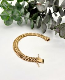 Second hand armband 18k guld flätad länk 26,2g