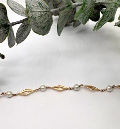 Vintage armband 18k guld pärlor