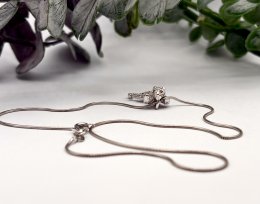 Second hand halsband äkta silver kattdjur