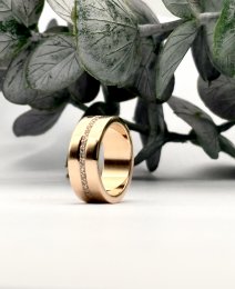 Efva Attling Wide & Stars Ring 18k guld diamanter 0,4ct strl 17,75