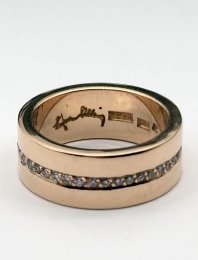 Efva Attling Wide & Stars Ring 18k guld diamanter 0,4ct strl 17,75