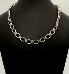 Second hand halsband äkta silver