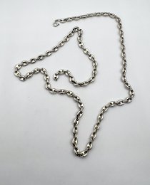 Second hand halsband lång ovanlig ankarlänk äkta silver 72cm