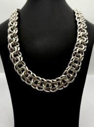 Second hand massivt halsband Bismarck äkta silver