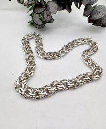 Second hand massivt halsband Bismarck äkta silver