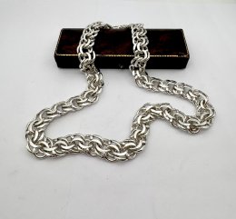 Second hand massivt halsband Bismarck äkta silver