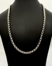 Second hand halsband ärtlänk äkta silver 54 cm
