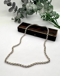 Second hand halsband ärtlänk äkta silver 54 cm