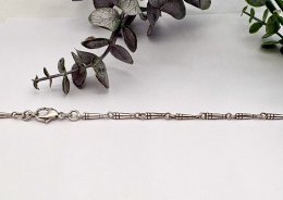 Second hand halsband äkta silver 61 cm