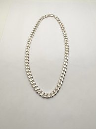 Second hand halsband äkta silver pansarlänk 45 cm
