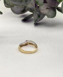 Second hand ring 18k rött vitt guld strl 18