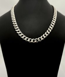 Second hand halsband pansarlänk äkta silver 45cm