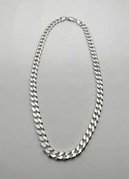 Second hand halsband pansarlänk äkta silver 45cm